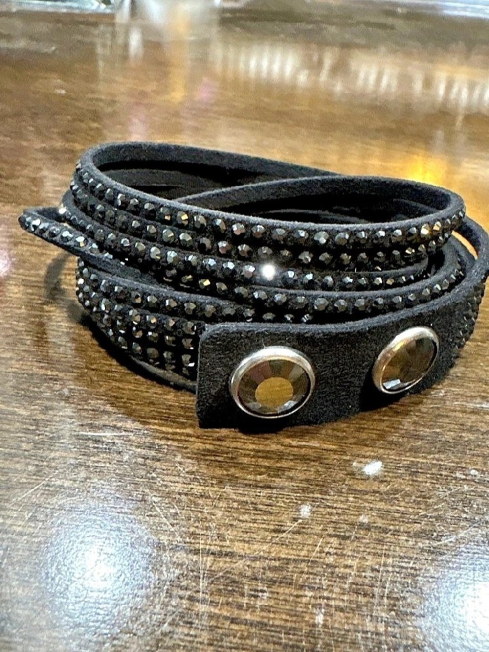 Swarovski Stardust Black Double Wrap Bracelet